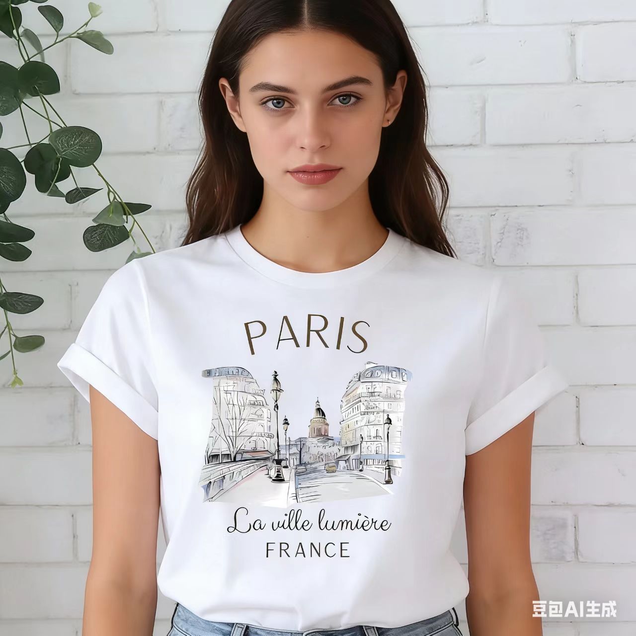 Summer Clothing In Paris - Francja Paryż Architektura Miejska Nadrukowana Biała