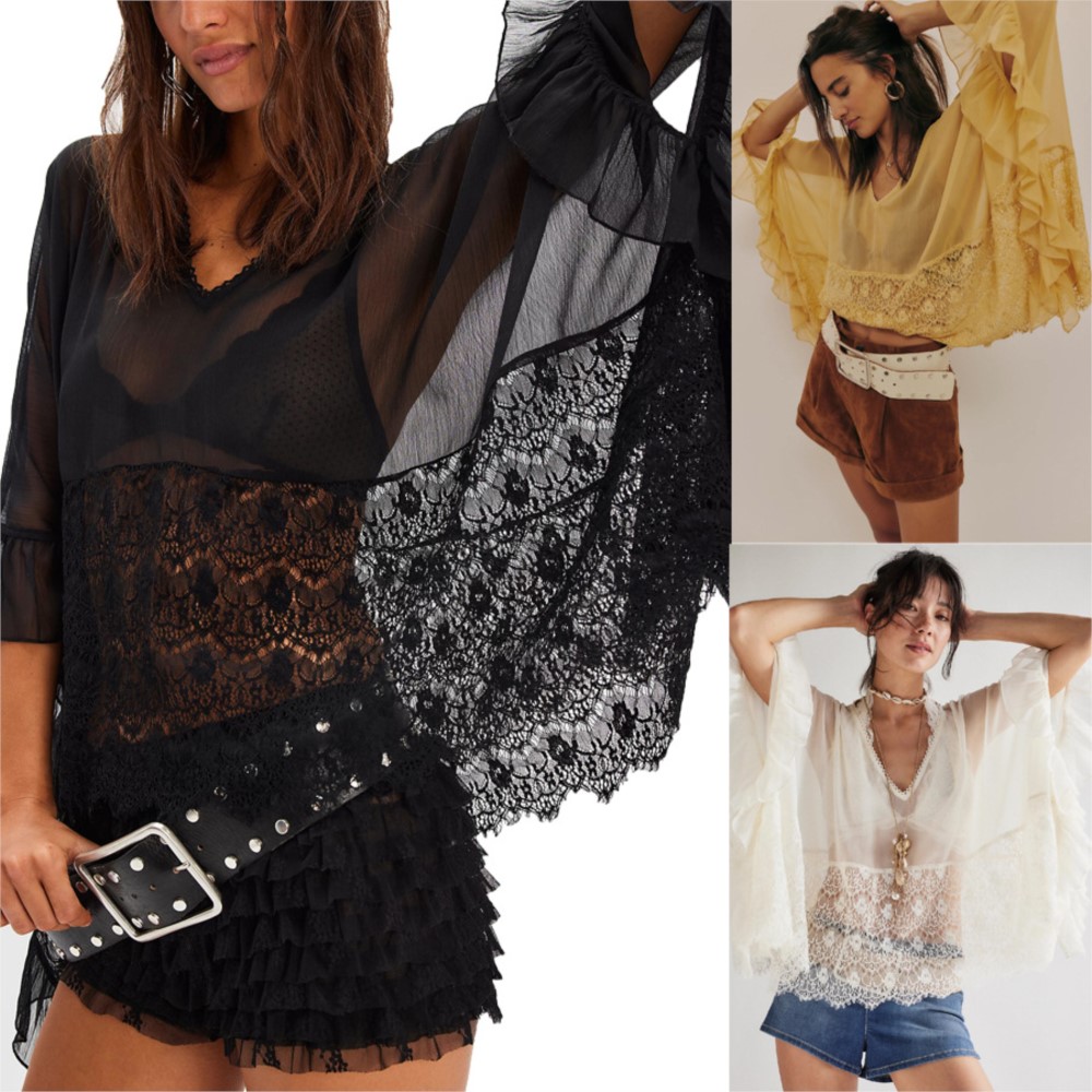 Summer Clothing Holiday - Luźna bluzka damska koszule z długim