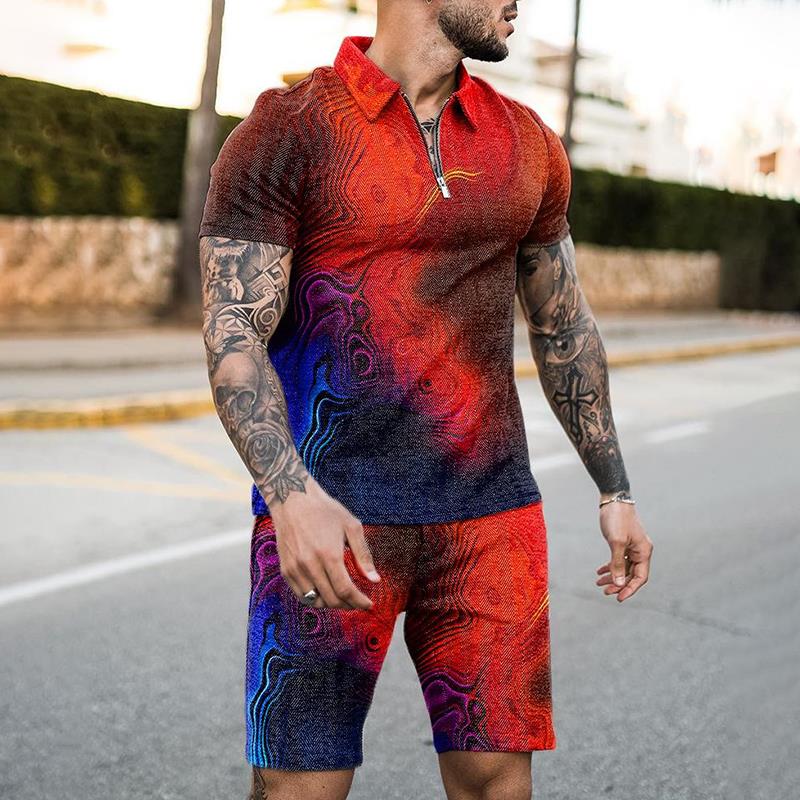 Summer Clothing Holiday - Letni Zestaw: Koszulka Polo z Zamkiem