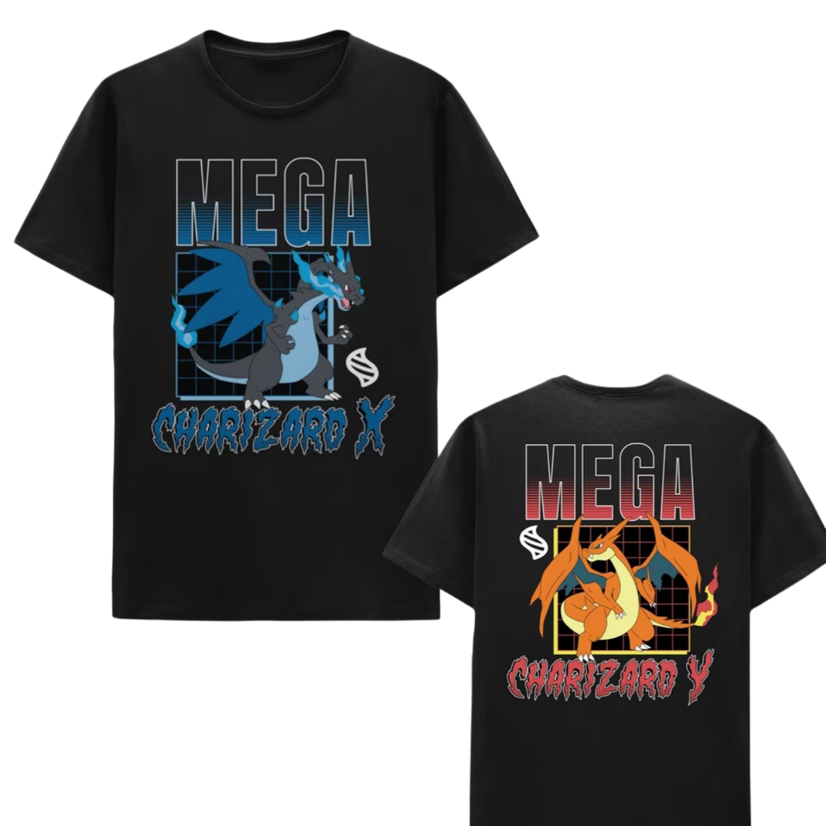 Summer Clothing Gifts - Anime Pokémon MEGA Charizard Bawełniana Koszulka
