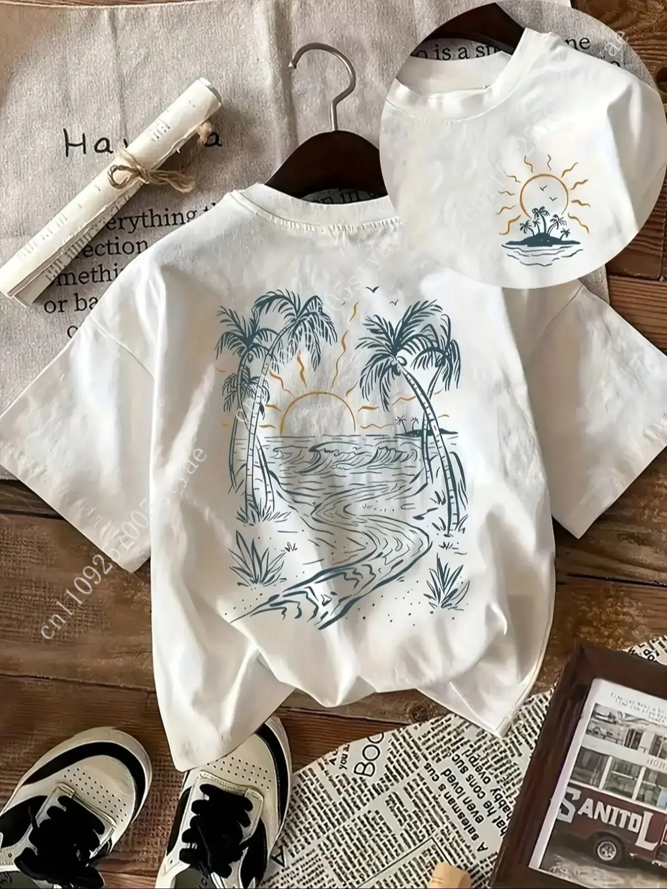 Summer Quilt - Damska koszulka z okrągłym dekoltem i