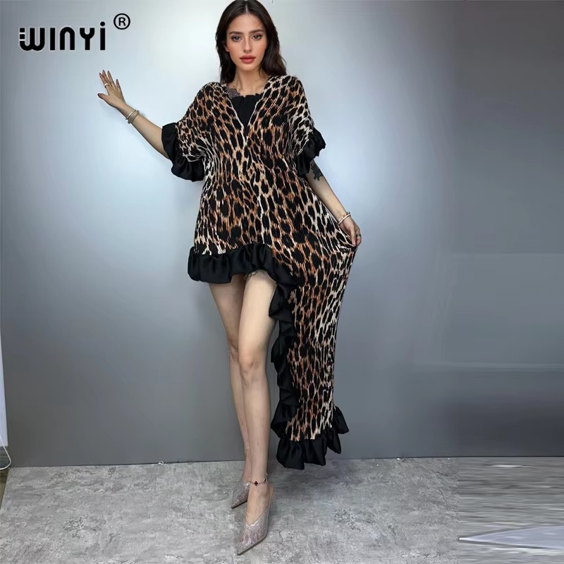 Summer Clothing H&M - WINYI Damska plisowana sukienka maxi na