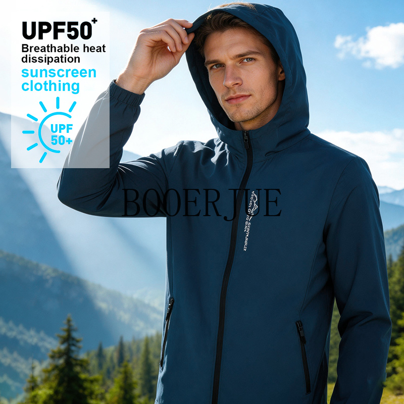 Summer Hiking Clothing - Męskie wodoodporne kurtki trekkingowe na lato,