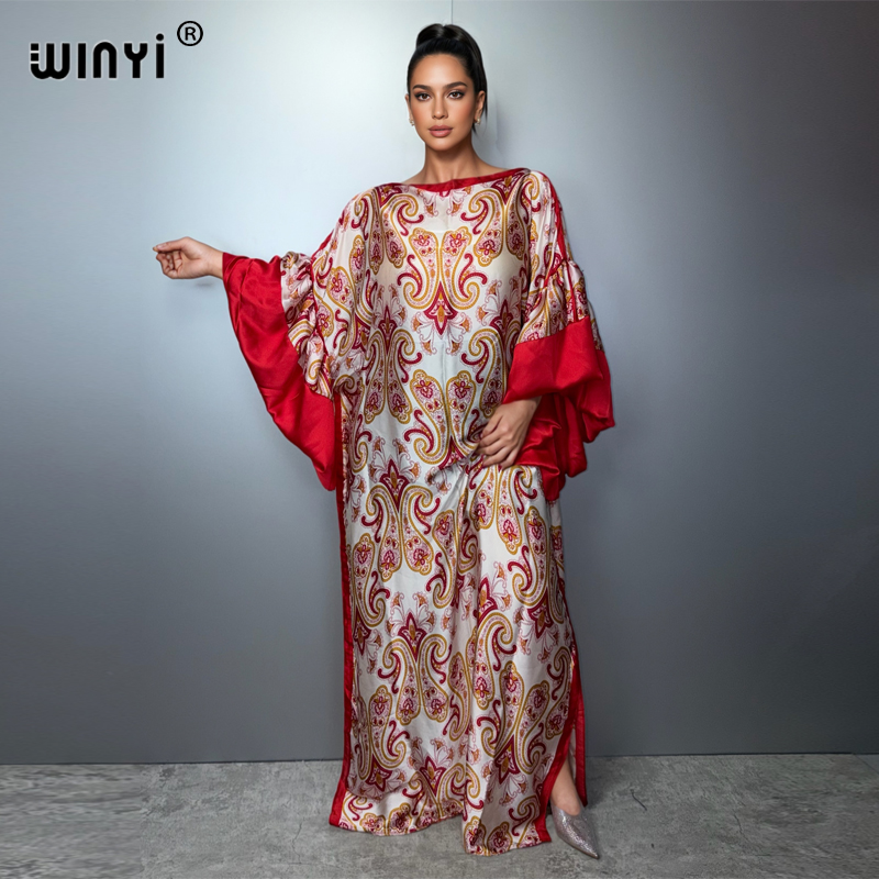 Summer Clothing Holiday - Sukienka kaftan WINYI w stylu retro