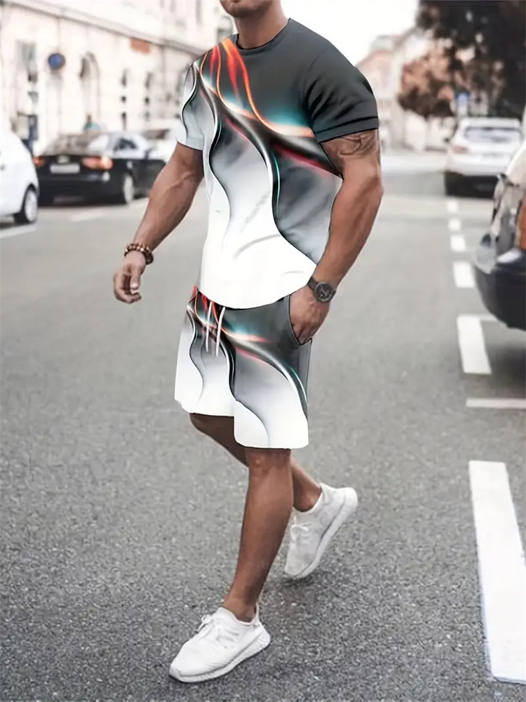 Męski Damski Gradientowy T-shi – Summer Clothing Petite recenzja i cena