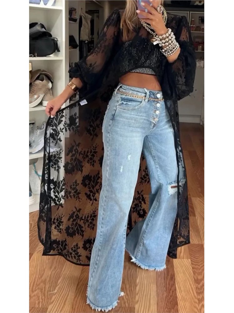 Lady Fashion Lace Shirt Top Ca – Summer Clothing Holiday recenzja i cena