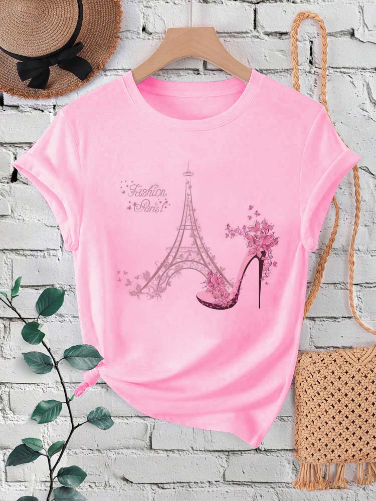 Modna koszulka damska z nadruk – Summer Clothing In Paris recenzja i cena