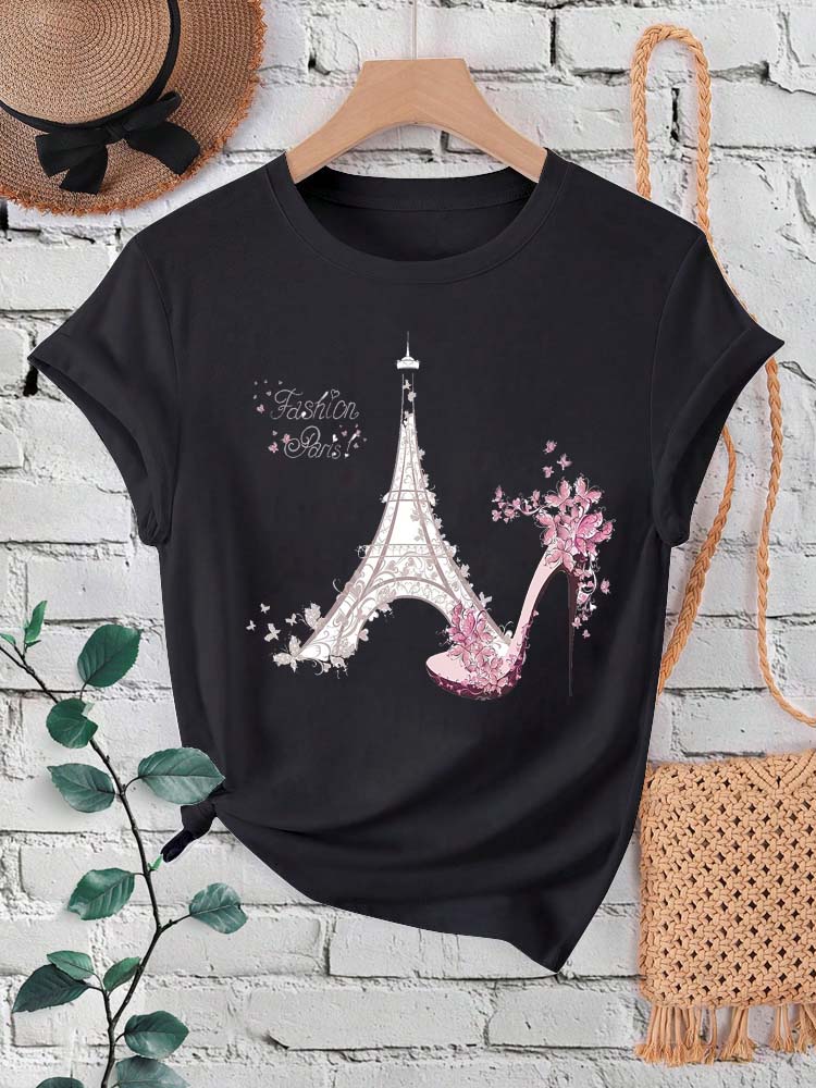 Modna koszulka damska z nadruk – Summer Clothing In Paris recenzja i cena
