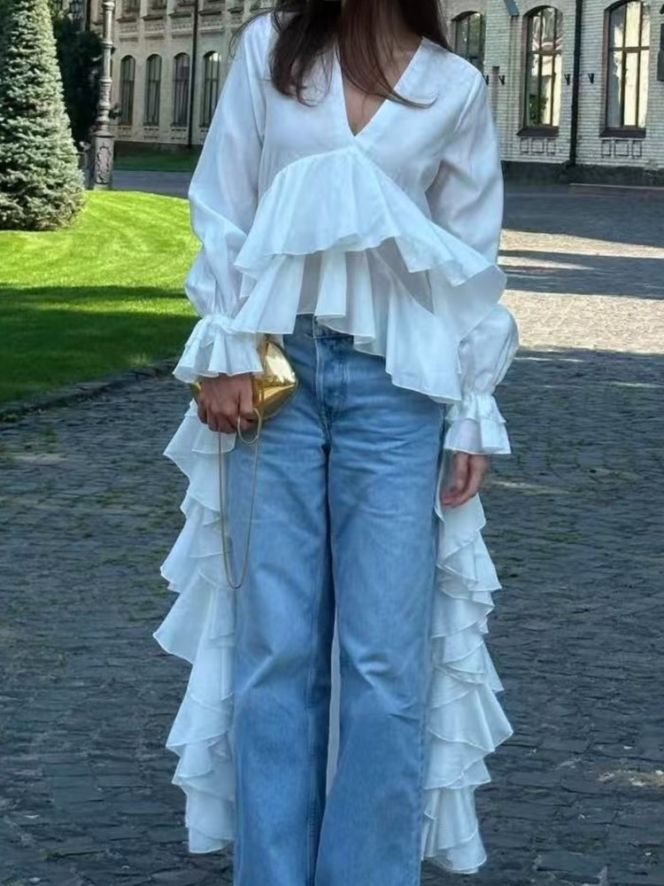 Eleganckie białe bluzki damski – Summer Clothing Holiday recenzja i cena