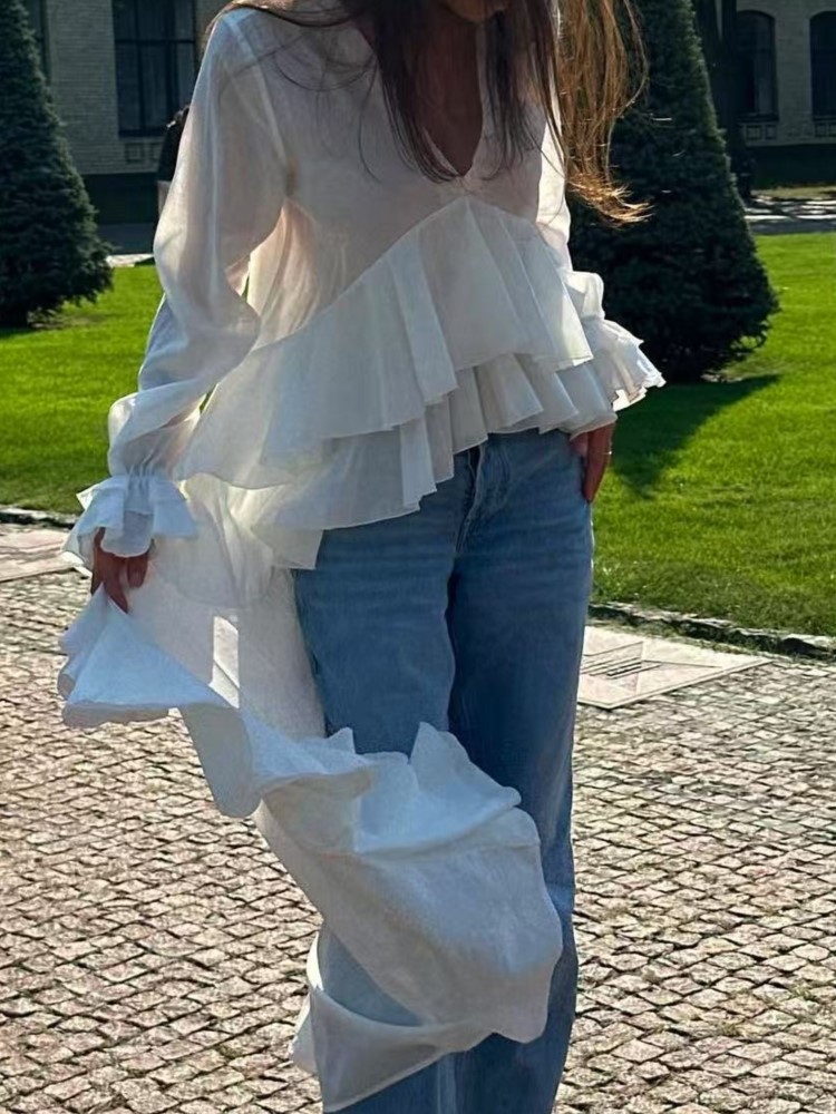 Eleganckie białe bluzki damski – Summer Clothing Holiday recenzja i cena