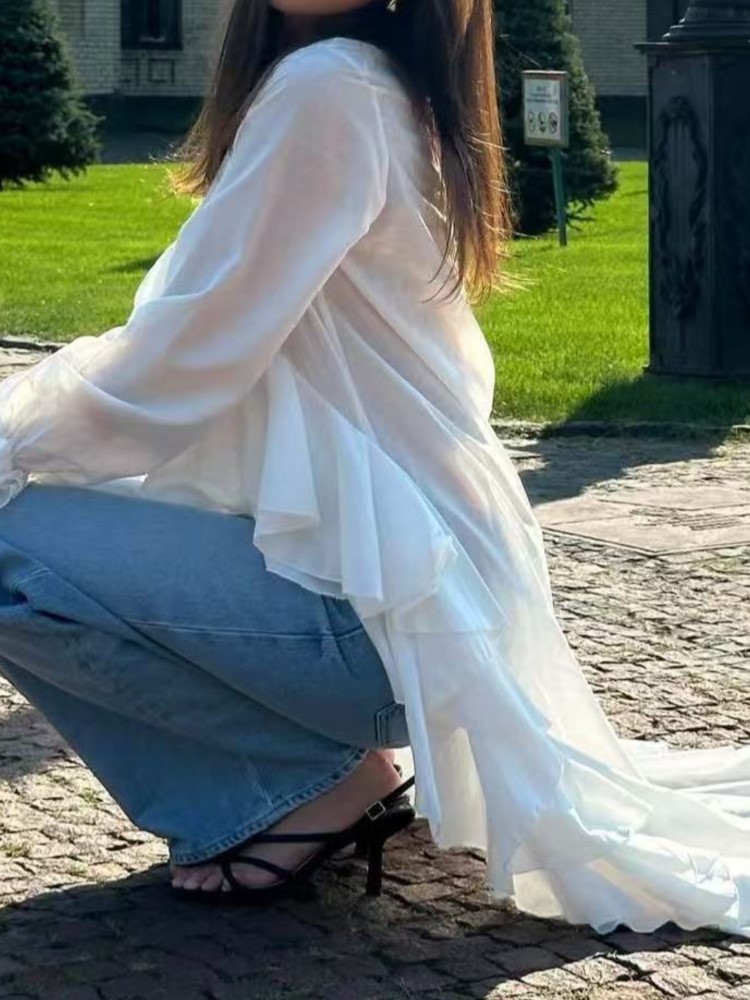 Eleganckie białe bluzki damski – Summer Clothing Holiday recenzja i cena