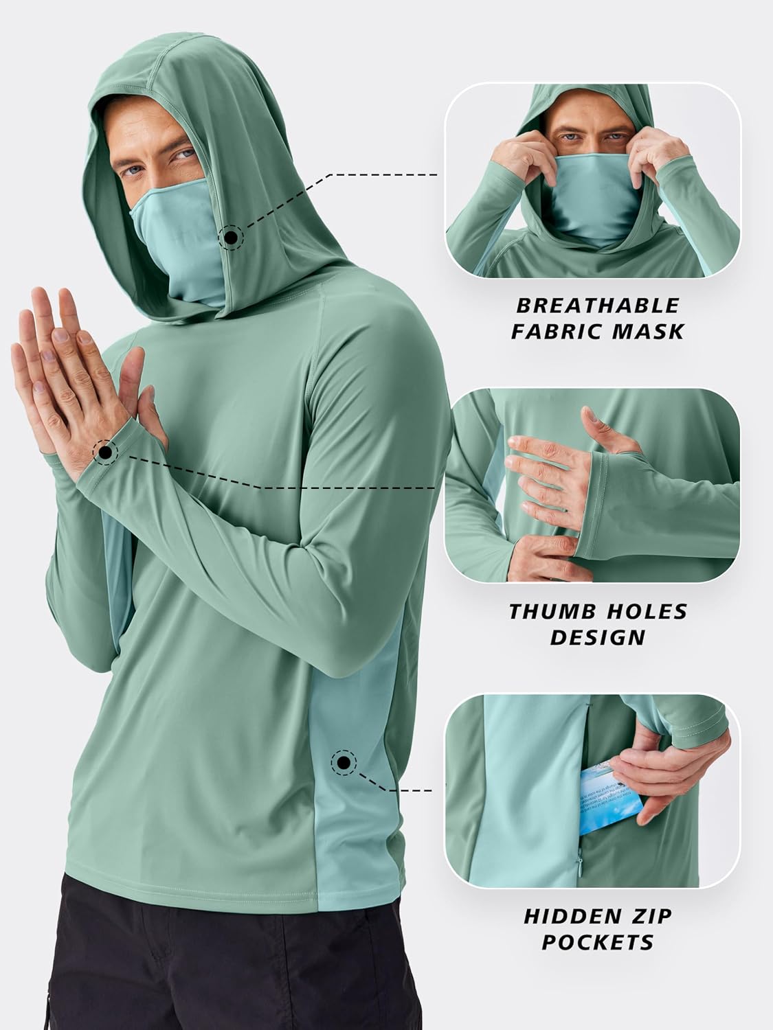 PINSPARK Męska bluza z kapture – Summer Hiking Clothing recenzja i cena