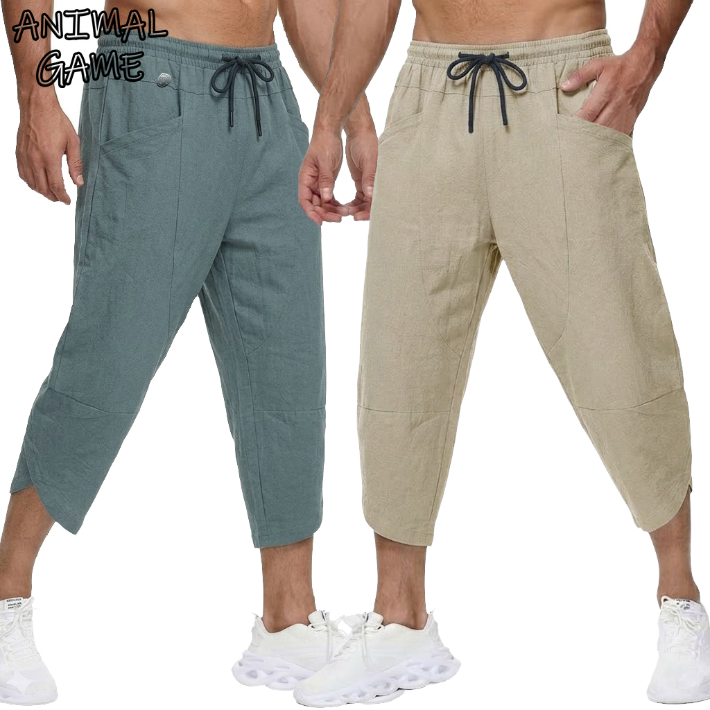 Letnie męskie lniane spodnie k – Summer Hiking Clothing recenzja i cena