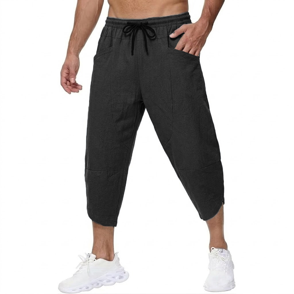 Letnie męskie lniane spodnie k – Summer Hiking Clothing recenzja i cena