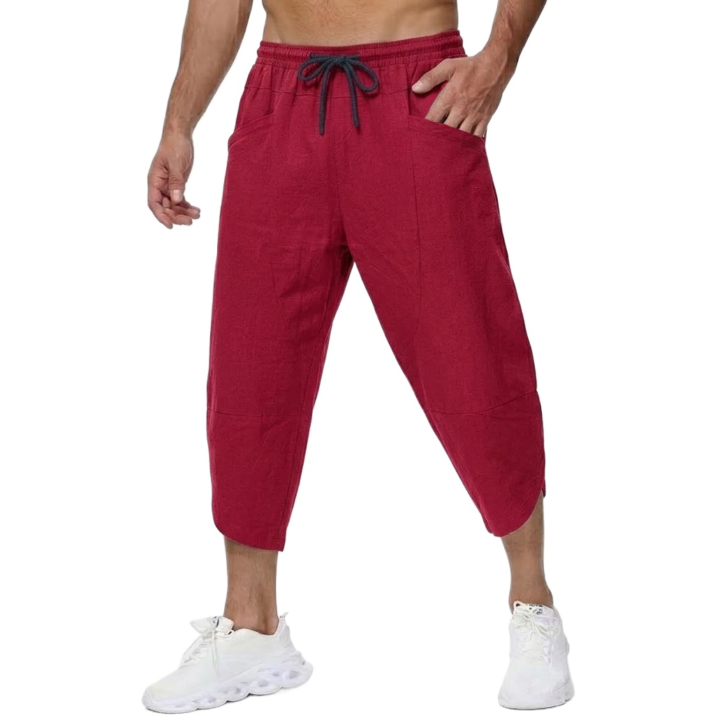 Letnie męskie lniane spodnie k – Summer Hiking Clothing recenzja i cena