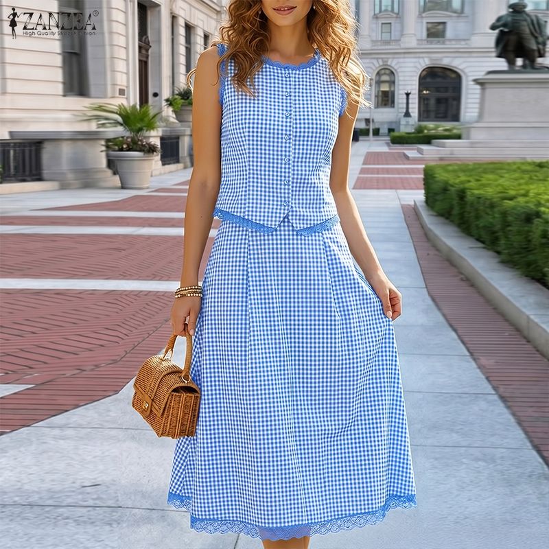 Eleganckie damskie komplety 2- – Summer Clothing Work recenzja i cena
