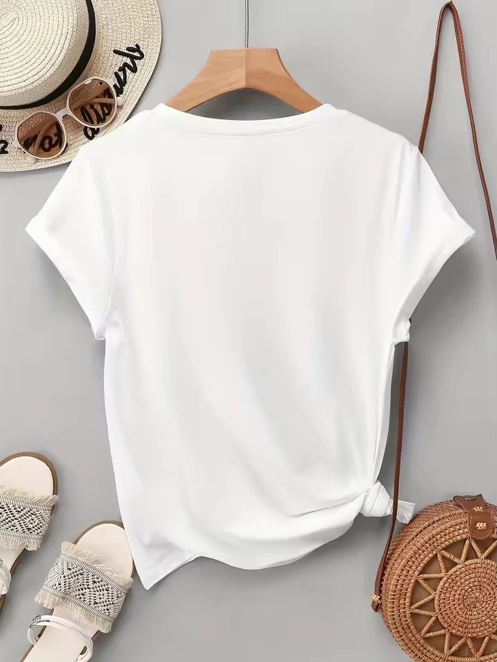 Modna koszulka z nadrukiem par – Summer Clothing In Paris recenzja i cena
