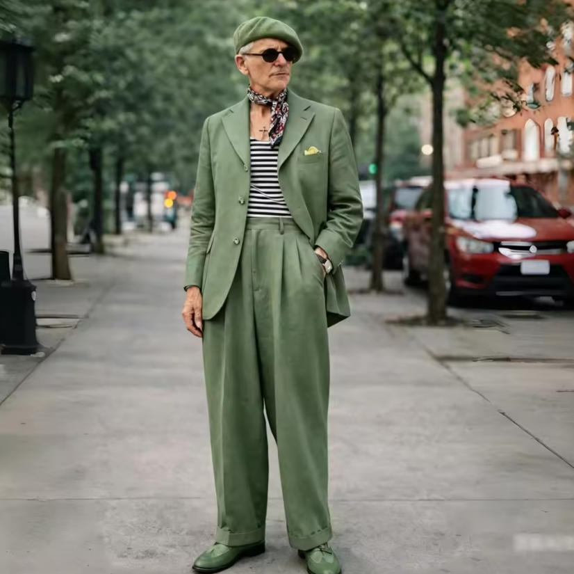 Brązowe lniane garnitury męski – Summer Clothing Men Linen recenzja i cena