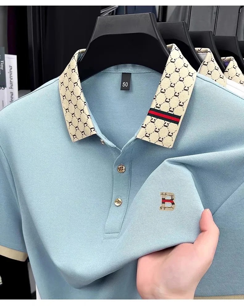Męska koszulka polo z krótkim  – Summer Clothing Men Linen recenzja i cena