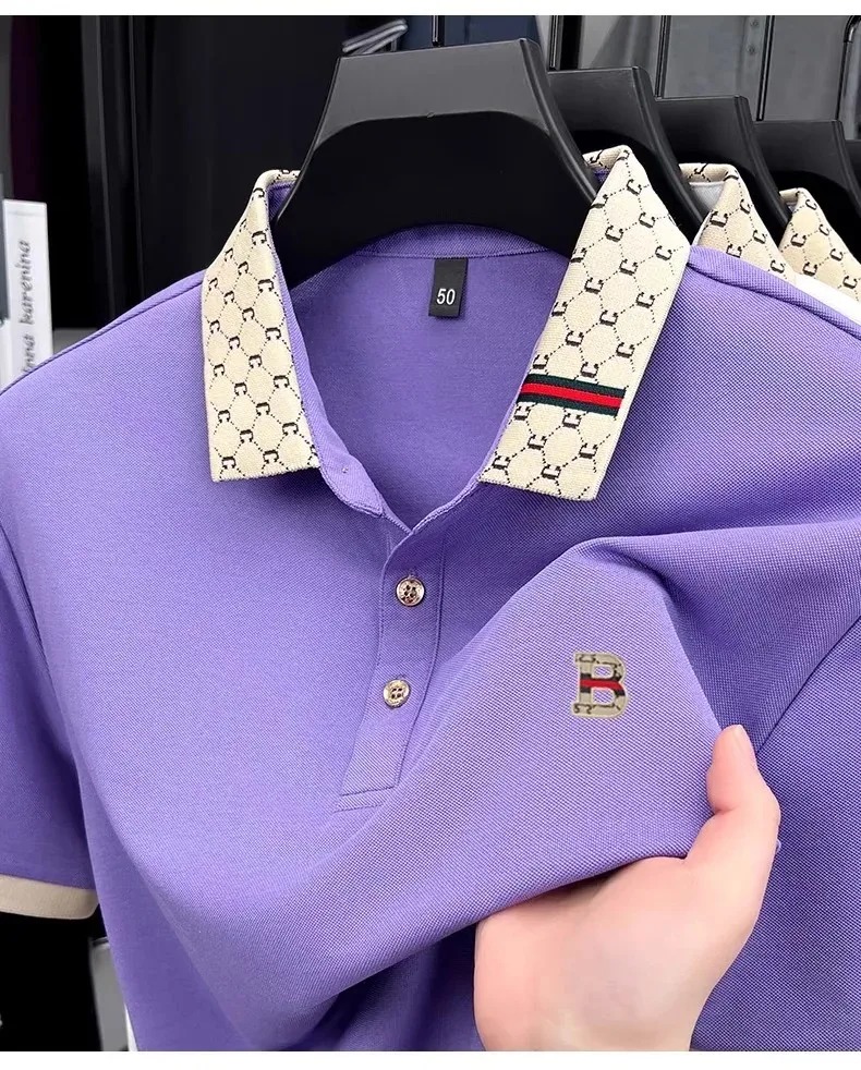 Męska koszulka polo z krótkim  – Summer Clothing Men Linen recenzja i cena