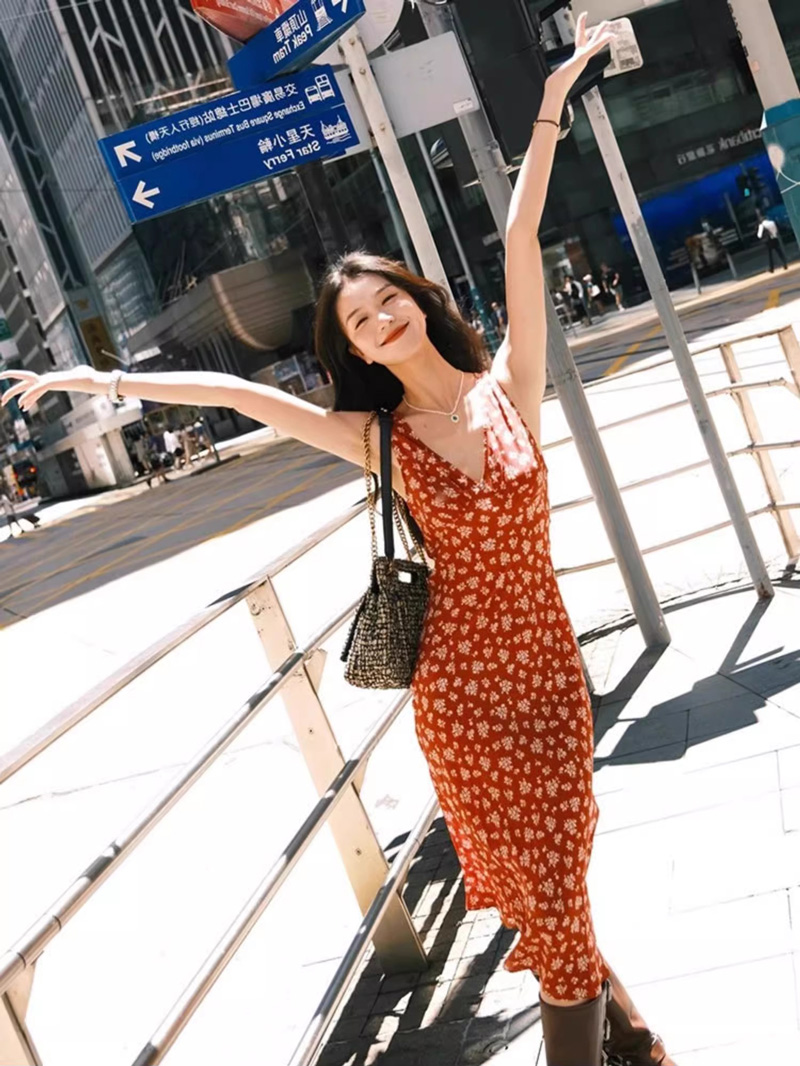 Damska sukienka midi z marszcz – Summer Clothing H&M recenzja i cena