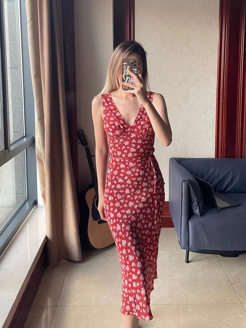 Damska sukienka midi z marszcz – Summer Clothing H&M recenzja i cena