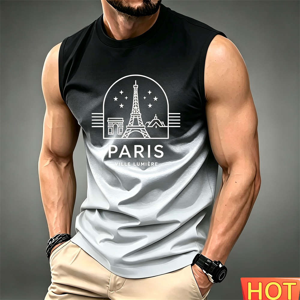 Letnia męska koszulka bez ręka – Summer Clothing In Paris recenzja i cena