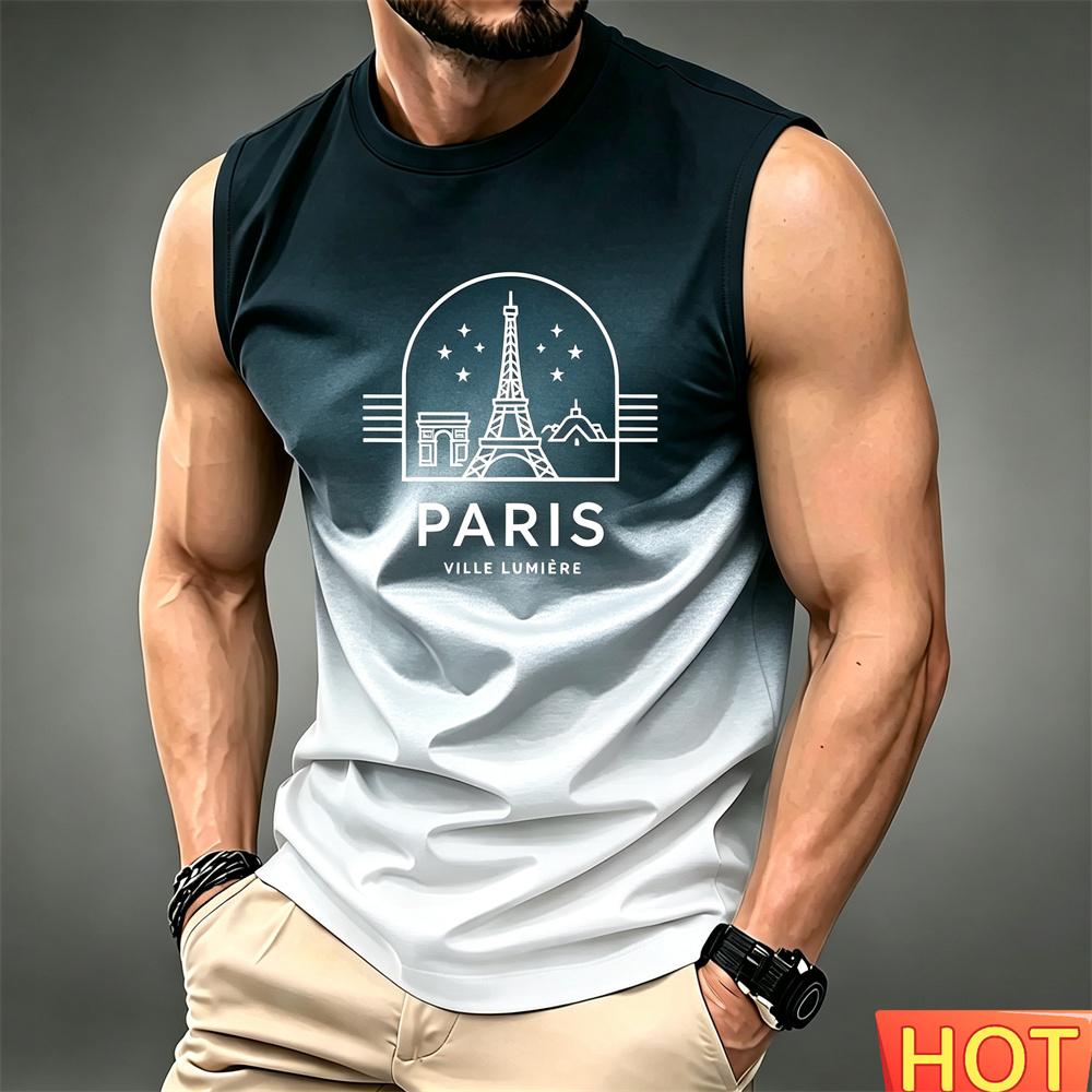 Letnia męska koszulka bez ręka – Summer Clothing In Paris recenzja i cena
