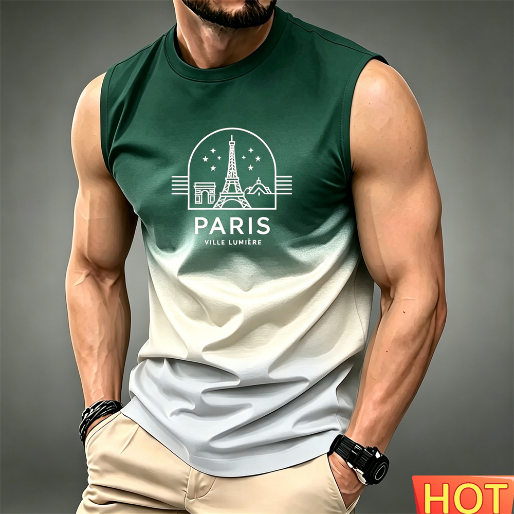 Letnia męska koszulka bez ręka – Summer Clothing In Paris recenzja i cena