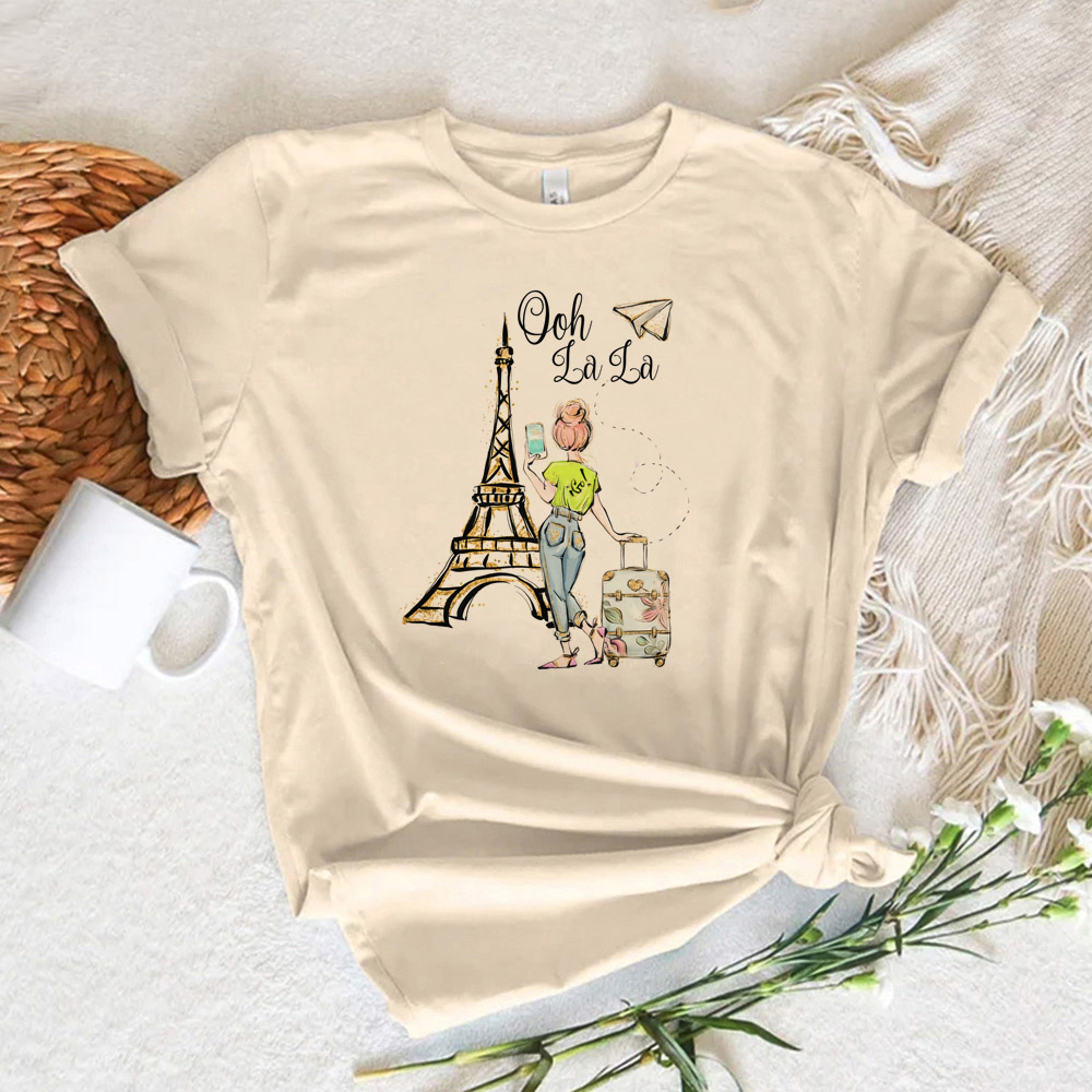 Damska koszulka z nadrukiem Pa – Summer Clothing In Paris recenzja i cena