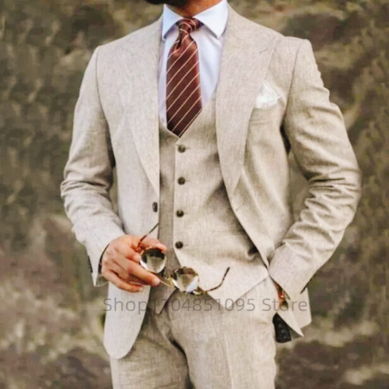 Wysokiej jakości 3-częściowy g – Summer Clothing Men Linen recenzja i cena