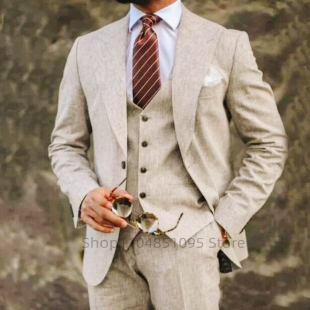 Wysokiej jakości 3-częściowy g – Summer Clothing Men Linen recenzja i cena