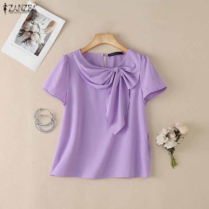 Letnia bluzka ZANZEA damska z  – Summer Clothing Work recenzja i cena