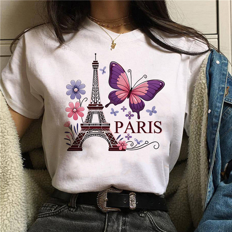 Koszulka damska z krótkim ręka – Summer Clothing In Paris recenzja i cena