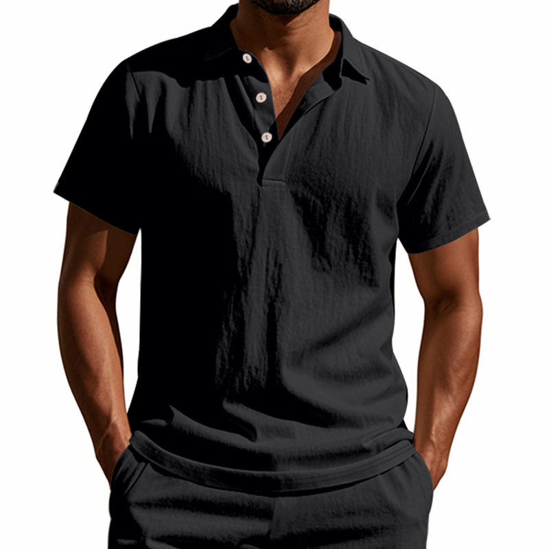 Wysokiej jakości koszulka POLO – Summer Clothing Men Linen recenzja i cena