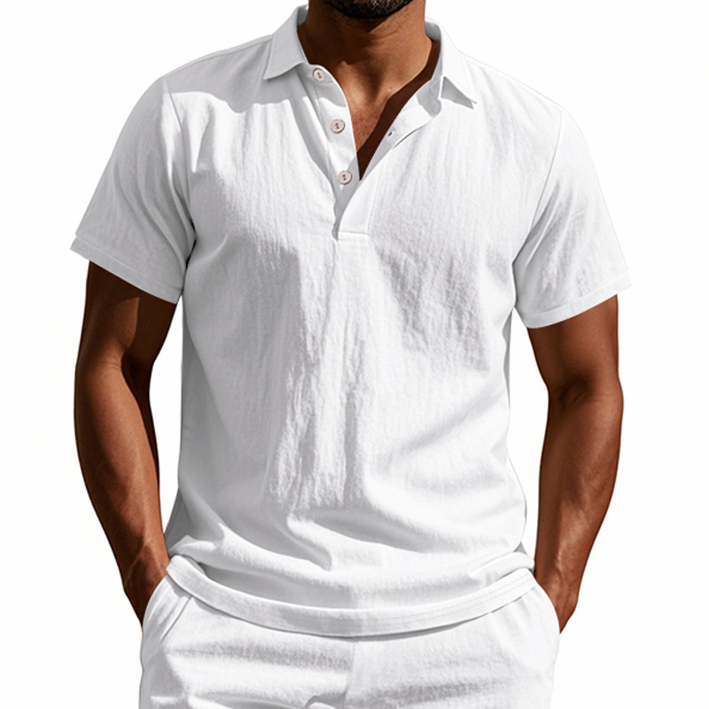 Wysokiej jakości koszulka POLO – Summer Clothing Men Linen recenzja i cena