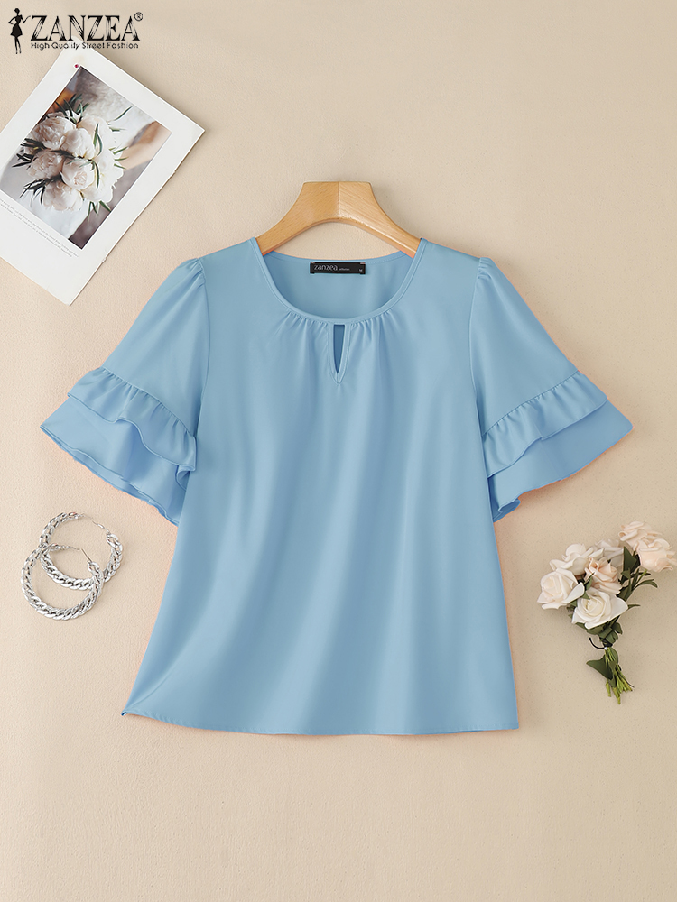 Stylowe damskie bluzki ZANZEA  – Summer Clothing Work recenzja i cena